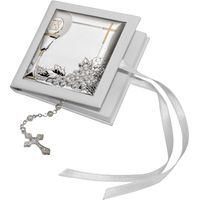 Atelier Cofanetto Pelle Porta Rosario Comunione 7 x 7 Cm Argentato