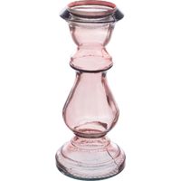Candelabro in vetro jody blu zaffiro h 40cm prodotto con vetro riciclato -Ø17 x h 40cm / Rosa cipria