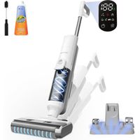 Proscenic – Aspirateur laveur sans fil 400W 20000 Pa – 60min autonomie – Sec/humide – Brosse à bord étroit – Réservoir 1.3L