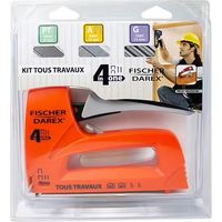 Kit multiusos grapadora y clavadora, grapas, caballos y puntas FISCHER DAREX - 25141649