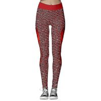 Leggings de Noël pour femmes, pantalons de course, pantalons extensibles-XL-Red