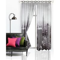 Trade Shop - Tenda New York 140x280cm A Pannello Con Anelli Per Arredo Interni Porta Finestra -