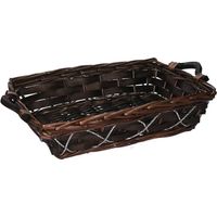 Cesta vimini noce rettangolare cm53/58x37h13