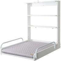 Table a langer murale - 66 x 76,5 x 79 cm - ROBA - Pliable - Blanc