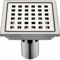 Siphon de sol en acier inoxydable – filtre double couche, filtre amovible – drainage efficace, anti-insectes – 15 cm