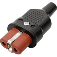 Kalthoff 344002 Warmgeräte-Steckverbinder 344 Stecker, gerade Gesamtpolzahl: 2 + PE 16 A Schwarz, Ro