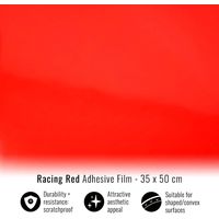 Pellicola Adesiva per Wrapping Rosso Corsa - Dimensione: 35 X 50 CM