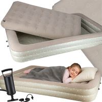 Kids Inflatable Travel Bed with Pump, 140 x 90 cm