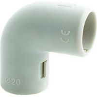 Grauer 90° PVC-Revisionsbogen, ø 16 mm, 25 Stück