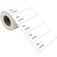 Étiquettes alimentaires, étiquettes cadeaux, autocollants, étiquettes en papier pour congélation, étiquettes autocollantes inscriptibles, autocollants pour aliments congelés-5X2.5X0.1CM-White