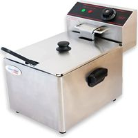 Friggitrice in Acciaio Inox Capacità 8L Professionale 2500 W Catering