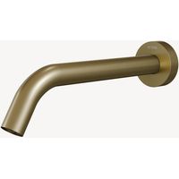 Grifo automático mural para lavabo, agua fría Oro cepillado - Pula