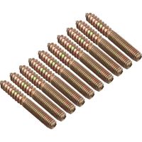 10pcs M8 x 60MM Wood to Metal Furniture Screws Double Head Dowels Fixing Bolts Rod Thread Screws