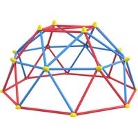CĂșpula de escalada geomĂ©trica 3-8 años marco metĂĄlico carga 180 kg Ă183x90 cm rouge bleu