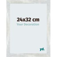 yd. - Cadre photo 24x32 - Argent Brillant Vintage - MDF - Mura