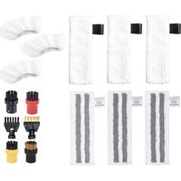 15 Pcs Accessoires pour Karcher Nettoyeur Vapeur SC1 SC2 SC3 SC4 SC5, Pieces Detachees Brosse et Chiffons pour Karcher Nettoyeur Vapeur Sol