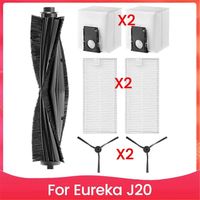 Pièces de rechange pour aspirateur robot Eureka J20 : brosse principale, filtre HEPA, dépoussiérage.
