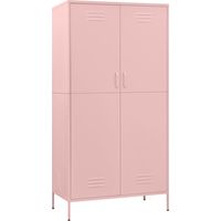 vidaXL Armadio Rosa 90x50x180 cm in Acciaio