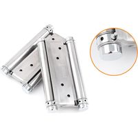 2 Pcs Charnières Porte en Acier Inox Paumelle Porte de Doule Action Charniere Meuble Charnières à Ressort à Visser Charniere Porte Battante pour Saloon Café Bar Double Porte(3 inch)