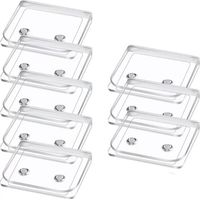 8 Pièces Clips de Douche Adhésifs sans Perçage, Protection Anti-Éclaboussures pour Cabine de Douche et Baignoire