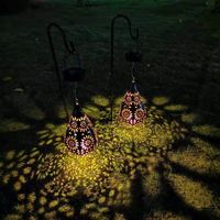 Lampes solaires en fer ajourées, décorations de jardin de pelouse de paysage de Patio