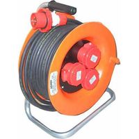 Enrouleur de câble 30 m 4X2,5 3X3P CEE IP55 Rose