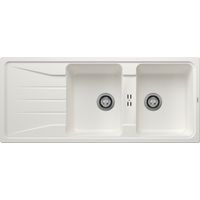 Blanco – Évier 2 bacs Silgranit 1160 x 500 mm – Cuves 330 x 420 x 190 mm – Bondes inox Ø 90 mm – Garantie 10 ans