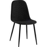 Sedia Giverny con cuciture decorative Tessuto nero