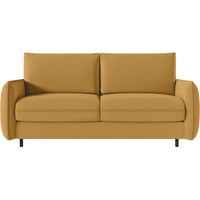 Canapé ERIK convertible 3 places couchage quotidien 140x190cm - matelas 14cm - tissu jaune
