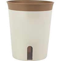 Pot de Fleurs en Plastique avec Système d'Autonomie S Coffee Brown pour Plantes Indoor Outdoor