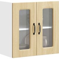 vidaXL Armoire murale de cuisine avec porte vitrée "Kalmar" en bois d'ingénierie chêne Sonoma