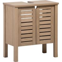 Mobile sotto lavabo L.60 x H.65 x P.33 cm impiallacciato rovere AZZURA