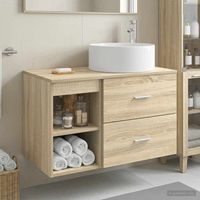 vidaXL Ensemble de mobilier de salle de bain 2 pcs Chêne Sonoma