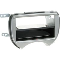 Kit Facade autoradio 2DIN compatible avec Nissan Micra 10-13 Avec vide poche Induction Qi Argent