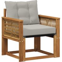 Sofá de exterior Madera de Acacia Sólida Natural vidaXL