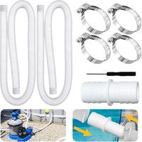 Tuyau Piscine 32mm 1,5M pour Pompe Piscine Compatible Intex 300 530 GPH Raccord Filtration Durable
