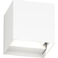 Applique murale led top light perth ag ip65 cct double émission aluminium, finition métal blanc