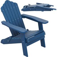 GOPLUS Fauteuil Adirondack de Jardin Pliable,Bleu