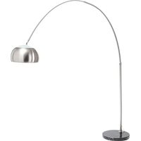 Stehlampe bogenförmig aus Metall mit Marmorsockel h220 cm Bow