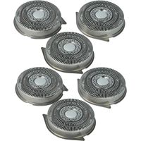 vhbw 6x Têtes de rasoir remplacement pour Philips HQ9 pour rasoir électrique