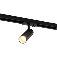 QAZQA Moderno Sistema de iluminación de riel moderno con 5 focos negros monofásico GU10 35mm - Iconic Jeana Luxe Acero /Aluminio /Plástico Alargada Adecuado para LED Max. 5 x 10 Watt