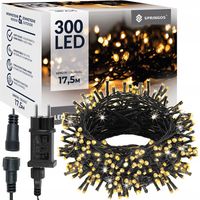 LUCI DI NATALE 300 LED ESTERNE LUCE FISSA TENDA LUMINOSA IP44