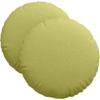 vidaXL Coussins de siège 2 pc Tissu Vert clair Ø40 x 13 cm