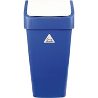 Poubelle polypropylène à couvercle battant SYR bleue 50L - 330 x 320 x 710 mm - SCOT YOUNG