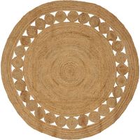 vidaXL Area Rugs Natural Ø 180 cm Jute