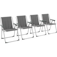 Ensemble meuble de jardin, Conjunto de cadeiras pliables (4 cadeiras), idéal pour acampar no jardin e na balcon., gain de place, meuble extérieur, design moderne