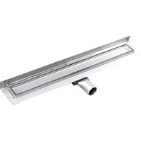 Gelco Manus - Canalina doccia in acciaio inox Piastra, 115 cm, con griglia per piastrelle, montaggio a parete GMP97