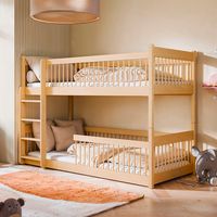 Letto a castello a terra Marion Bois 90x190, con molle a tazza incluse