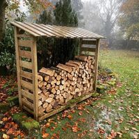 Abri bûches en bois 1,8 stères 170 x 46 x 182 cm