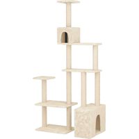 vidaXL Cat Tree with Sisal Scratching Posts Cream 177.5 cm